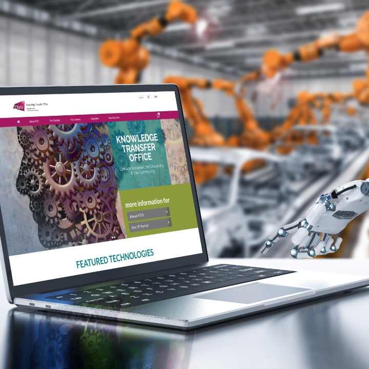 CityU's Knowledge Transfer Office (KTO) serves to conserve, disseminate, exchange, and commercialize the broad range of knowledge, discoveries and inventions produced by CityU researchers for the society's economic and social well-being. It forges close partnerships with leading industries, businesses, universities and the general public to ensure the latest research findings can be turned into applied or commercialized technologies, benefiting not just the Hong Kong community, but also national, regional and global communities.

When revamping KTO’s website, Creasant’s challenge lies in demonstrating the organization’s role in driving innovation while showcasing CityU’s numerous technologies, patents and intellectual properties in a clear and user-friendly manner.